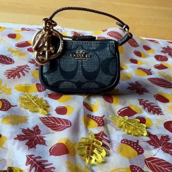 🍁 COACH MINI NOLITA BAG CHARM IN SIGNATURE DENIM CANVAS 🍁 NWT 🍁 - Picture 4 of 16